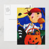 Carte Postale pirate et citrouille (Devant / Derrière)