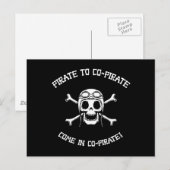 Carte Postale Pirate et co-pirate (Devant / Derrière)