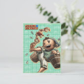 Carte postale pirate et crabe (Debout devant)