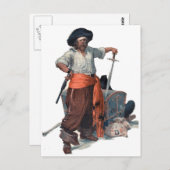 Carte Postale Pirate Et Trésor (Devant / Derrière)
