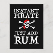 Carte Postale Pirate instantanée - Juste Ajouter du rhum (Devant)