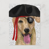 Carte Postale Pirate jaune du Labrador 2 (Devant)