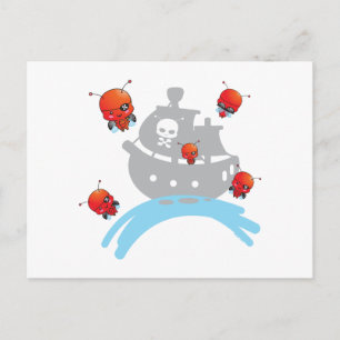 Carte postale Pirate Ladybugs