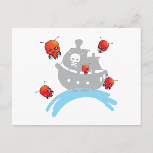 Carte postale Pirate Ladybugs (Devant)