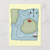 Carte Postale Pirate map (Devant)
