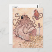 Carte Postale Pirate Octopus (Devant / Derrière)