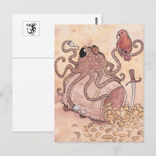 Carte Postale Pirate Octopus (Devant / Derrière)