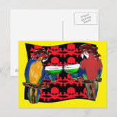 Carte Postale PIRATE Parrots (Devant / Derrière)