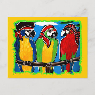 Carte Postale PIRATE Parrots