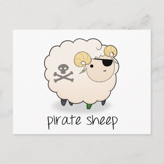Carte Postale Pirate Sheep (Devant)