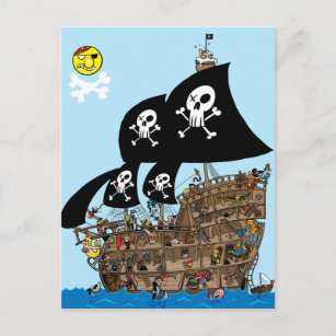 Carte Postale Pirate Ship Escape