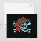 Carte Postale Pirate Skull & Crossbone (Devant / Derrière)