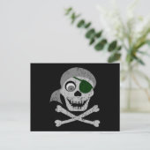 Carte postale Pirate Skull & Crossbones (Debout devant)