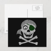 Carte postale Pirate Skull & Crossbones (Devant / Derrière)