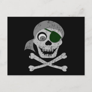 Carte postale Pirate Skull & Crossbones