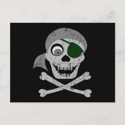 Carte postale Pirate Skull & Crossbones (Devant)
