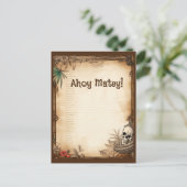 Carte Postale Pirate Skull Talk comme un pirate anniversaire (Debout devant)