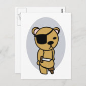 Carte Postale Pirate Teddy Bear (Devant / Derrière)