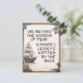 Carte Postale Pirate vie mots de motivation (Debout devant)