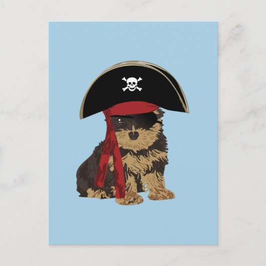 Carte Postale Pirate Yorkshire Terrier pour Amoureux de les chie (Devant)