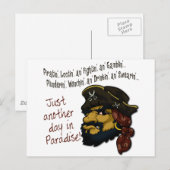 Carte Postale Pirates ! (Devant / Derrière)