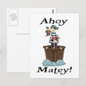 Carte Postale Pirates Ahoy Matey (Devant / Derrière)