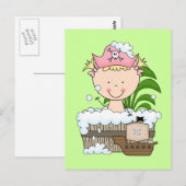 Carte Postale Pirates de baignoire - Chemises et cadeaux blonds  (Devant / Derrière)