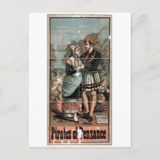 Carte Postale Pirates de Penzance Théâtre Vintage