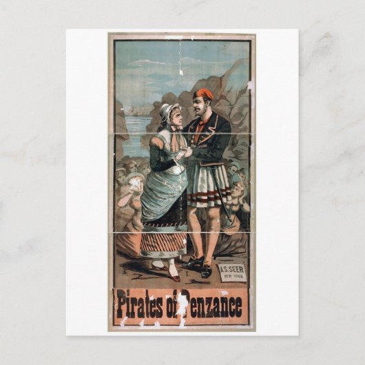 Carte Postale Pirates de Penzance Théâtre Vintage (Devant)