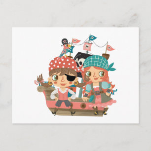 Carte Postale Pirates Girly