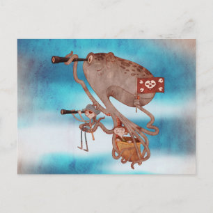 Carte Postale Pirates. Imagination et imaginaire, mignon et ador