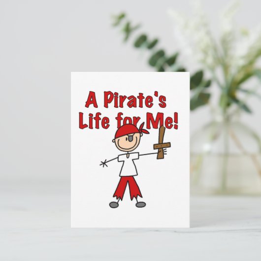 Carte Postale Pirate's Life for Me Tshirts and Gifts (Debout devant)
