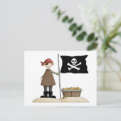 Carte Postale Pirates ・ Pirate, Drapeau & Trésor (Debout devant)