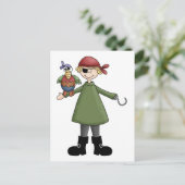 Carte Postale Pirates ・ Pirate et perroquet (Debout devant)