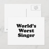 Carte Postale pire chanteur au monde (Devant / Derrière)