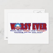 CARTE POSTALE PIRE JAMAIS (Devant / Derrière)