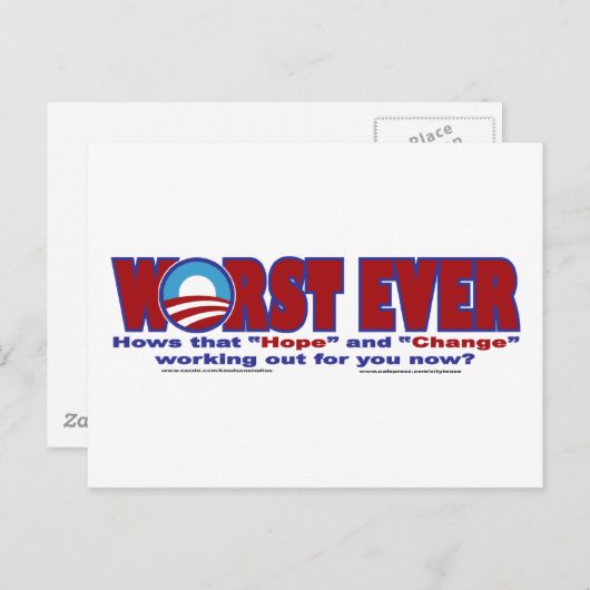 CARTE POSTALE PIRE JAMAIS (Devant / Derrière)