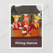 Carte Postale Piring Dance West Sumatra Indonesia Travel (Devant)