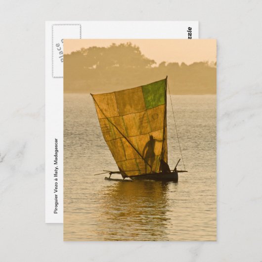 Carte Postale Piroguier Vezo (Devant / Derrière)