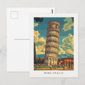Carte postale Pisa Italie Leaning Tower Travel (Devant / Derrière)