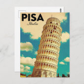 Carte Postale Pisa Leaning Tower Italia (Devant / Derrière)