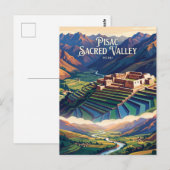 Carte Postale Pisac Vallée sacrée Pérou (Devant / Derrière)