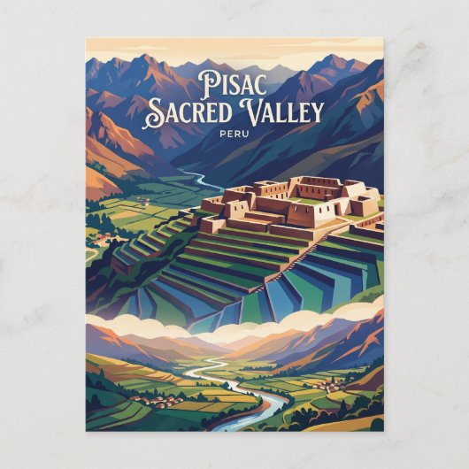 Carte Postale Pisac Vallée sacrée Pérou (Devant)