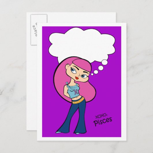 Carte postale Pisces (Devant / Derrière)