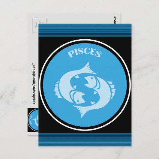 Carte postale Pisces (Devant / Derrière)