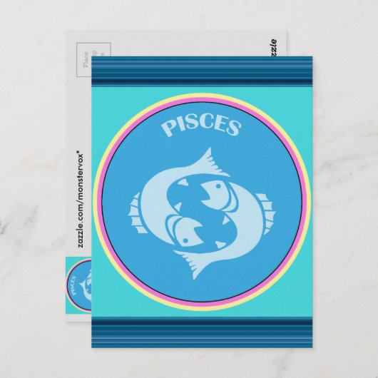 Carte postale Pisces (Devant / Derrière)