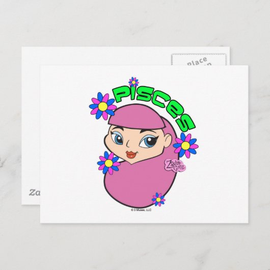 Carte postale Pisces (Devant / Derrière)