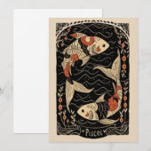 Carte postale - Pisces Celestial Zodiac Art (Devant / Derrière)