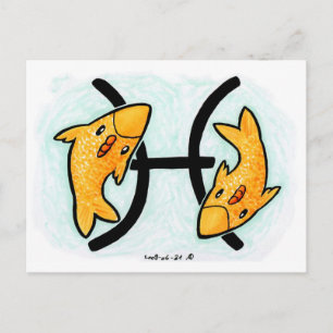 Carte postale Pisces Chicken