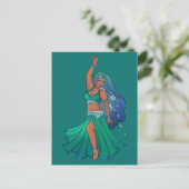 Carte Postale Pisces Zodiac ventre Danseuse Art Astrologie Déess (Debout devant)